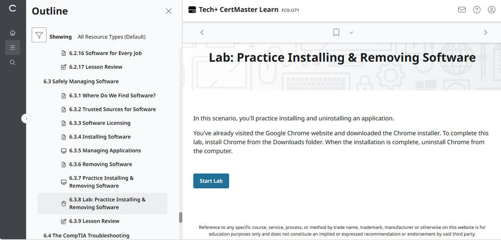 CompTIA CertMaster Learn Tech+ FC0-U71 - Individual License (12 Months Access)
