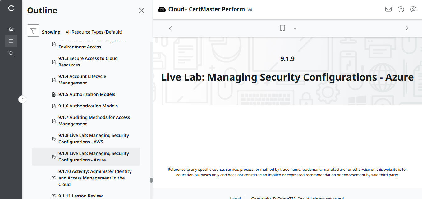 CompTIA Cloud+ CertMaster Perform (CV0-004)